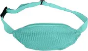 [Generic] Mesh Beach Bags, Travel Toy Bag with Adjustable Strap, Waist Pack with Zipper for Outdoor Sports, Foldable Beach Accessories