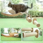 LOVMIOAW Cat Window Perch - Cozy Hammock for Indoor Cats With 2 Pack of Sisal Shelf for Sunbathing, Napping & Overlooking