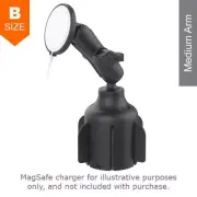 RAM Apple MagSafe 15W Stubby Cup Holder Mount Kit 1" Ball