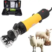 Electric Sheep Clippers, 690W Sheep Shearing Clippers with 6-Speed Adjustable, 2400RPM Heavy Duty Sheep Shears, Farm Livestock Fur Trimmers Shaver for Sheep Goats, Alpaca, Cattle Yellow