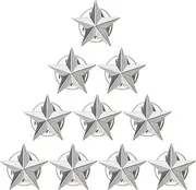 Beebeecraft 1 Box 10Pcs Star Badge Lapel Pins Five-Pointed Star Backpack Pins for 4th of July Memorial Day Independence Day Celebration Veterans Day Party Labor Day Theme Party Costume Decorations