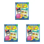3x Teacher Created Resources Numbers 0-30 Write-On Wipe-Off Book Children 4y+