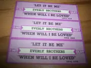 3 Everly Brothers Let It Be Me / When Will I Be Loved Jukebox Title Strips