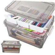 17QT Multipurpose Plastic Storage Organizer Box with 1 Pack-17 QT Grey