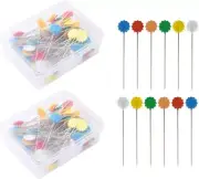 Quilting Pins 200Pcs Flat Head Decorative Sewing Pins/Long Straight Pins/Flower