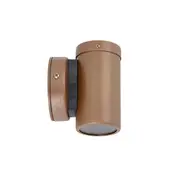 MR16 12V Exterior Single Fixed Wall Pillar Light Aged Copper IP54 - PM1FCECA