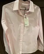 RM Williams nicole pink stripe long Sleeve cotton button up shirt bnwt size 12