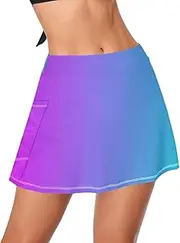 [GAIGEO] Cute Mermaids Whale Fish Women Swim Bottoms, Women's Swimsuit Skirt, Comfortable Fit with Umbrella Skirt, XS