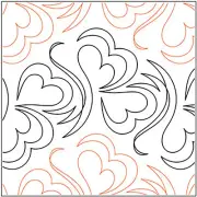 Quilt Pantograph Heart Quilting Stencil Longarm Pantographs 6.5" Classic Pattern