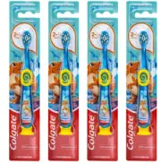 Colgate Dinosaur Toothbrush for Children with Suction Cup Extra Soft - Pack of 4