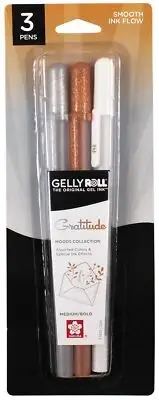 Sakura Gelly Roll Moods Collection Set 3/Pkg-Gratitude-Med Silver/Med G - 3 Pack