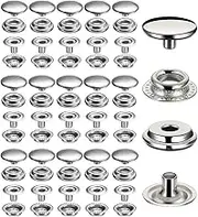 BetterJonny 240 Pieces Stainless Steel Snap Fastener, 15mm Heavy Duty Snap Button Press Stud Cap for Jeans Fabric Jackets Clothes Bag Leather DIY Craft