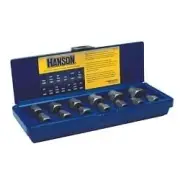 Hanson BOLT EXTRACTOR 13PC SET 1/4"-3/4" W/3/8" DRIVE