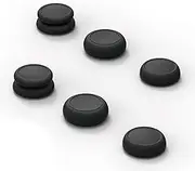 Skull & Co. Skin, CQC and FPS Thumb Grips Set Joystick Cap Analog Stick Cap for Nintendo Switch Joy-Con Controller - Black, 3 Pairs(6pcs)