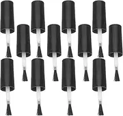 PACKOVE 10pcs Nail Polish Brush Replacement DIY Nail Art Portable Liquid Applicator with Smooth Application Durable and Reusable Accessories Black