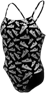 [Nike] Women's Swimwear Two Piece Swimsuit, Jet Black, 14, Jet Black, 14