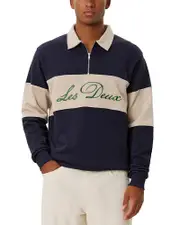 Les Deux Cory Quarter Zip Rugby Sweatshirt