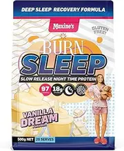 Maxine's Burn Sleep Vanilla Dream Gluten Free Protein Powder 500 g