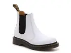 Dr. Doc Martens 2976 Chelsea $210 Combat Moto Boots Women White Soft Leather