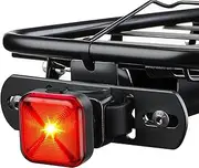 ONVIAN Bike Tail Light for Rear Bike Rack Mounting, USB Rechargeable LED Bicycle Rear Cycling Safety Flashlight, Waterproof Rear Bicycle Tail Light with 5 Light Mode Options for Road Mountain