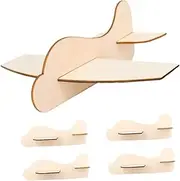 Kisangel 5pcs DIY Airplane Kits for Unpainted Craft Models for Parent Bonding Imagination for Creative Play Home Decor