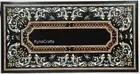 Rectangle Marble Dining Table Top Antique Pattern Inlay Work Cafeteria Table