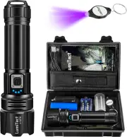 Lumitact LED Torch Rechargeable Flashlight, 30000 Lumens Super Bright Torch L...