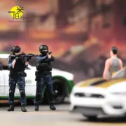 Resin 1/35 JTWG US SWAT with short gun Painted Figure Diorama Miniature Toys