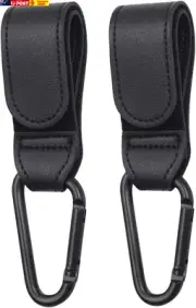 2 Pcs Baby Bag Clips, Leather Buggy Clips Multipurpose Hooks Pram Clips, Pushcha