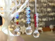Octagon Crystal Ball Life Tree Suncatcher Home Window Feng Shui Decor