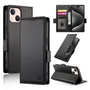 Wallet Case for IPhone 13 Mini,Slim Protective Shockproof Case With Card Holder,Premium PU Leather Kickstand-Black