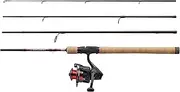 Abu Garcia Diplomat V2 Travel Combo, Rod and Reel Combo Perfect for Travel, Spinning, Lure Fishing, Supplied with Hard Travel Case, Various Lengths and Casting Weights Available, Black/Red