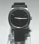 New Nixon Time Teller Black Brass Leather A045 2222-00 $100 Watch