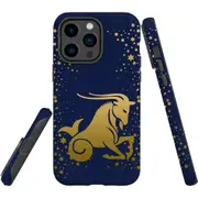 For iPhone 14 Pro Max Case Tough Protective Cover, Capricorn Drawing