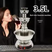 3 Tier New Commercial Party Fountain Juice Waterfall Decor Machine 3.5L Red Wine
