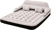 DIMAR GARDEN Queen Size Air Mattress with Headboard and Pillows, Blow Up Bed Inflatable Bed