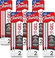 Sharpie S-Gel Refills Blue Ink Gel Pen Refills Medium Point (0.7mm) 6 Packs of 2ct 12 Total
