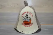 Sauna Hat Ukrainian Felt Spa Hat Wool Accessories Felt bath accessories Sauna H