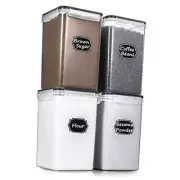 Airtight Food Storage Containers - BPA Free Cereal & Dry 6.5L/219.8oz Black