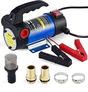 Orion Motor Tech Diesel Transfer Pump, 12V Fuel Transfer Pump, 12 gpm Portable Electric Fuel Pump for Oil Change, Automotive Marine Self Priming Oil Extractor Pump Suction Pump for Cars Boats Mowers