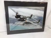 WWII US Army Air Corps Lockeed Martin P38 Lightning 16x20 Matted Picture Photo