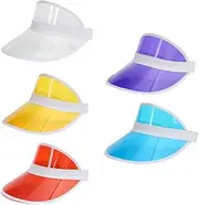 [Ipetboom] 5pcs Visor Hat Travel Sun Hat Set Uv Protection Cap Lightweight and Comfortable Multi-color