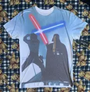 Rare Vintage Star Wars Duel On Cloud City Luke Skywalker Darth Vader Shirt NWT
