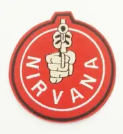NIRVANA IRON ON SEW ON EMBROIDERED PATCH MUSIC GRUNGE ROCK BAND KURT COBAIN