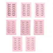 False Eyelashes Clear-Band Natural Wispy Strip Lashes Wispy Cat-Eye Fake Lashes