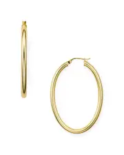 Aqua Tube Hoop Earrings in 18K Gold-Plated Sterling Silver - Exclusive