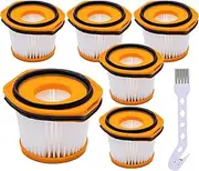 [Unikstone] 6 Pack Replacement Vacuum Filters Compatible with Shark WANDVAC System WS620 WS630 WS632 WS642 WS632BLBRN WS632GDBRN WS632GNBRN WS632PKBRN WS632RGBRN Vacuums - Compare to Part # XFFWV360