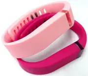 2 Small Combo Light Candy PINK, Rose PINK for FitBit FLEX Wristband/Bracelet
