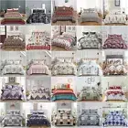Bohemia Floral Quilted Coverlet Patchwork Comforter Bedspread Set Rug Queen Size