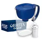 Brita Large Water Filter Pitcher for Tap and Drinking Water 10-Cup Capacity,Blue